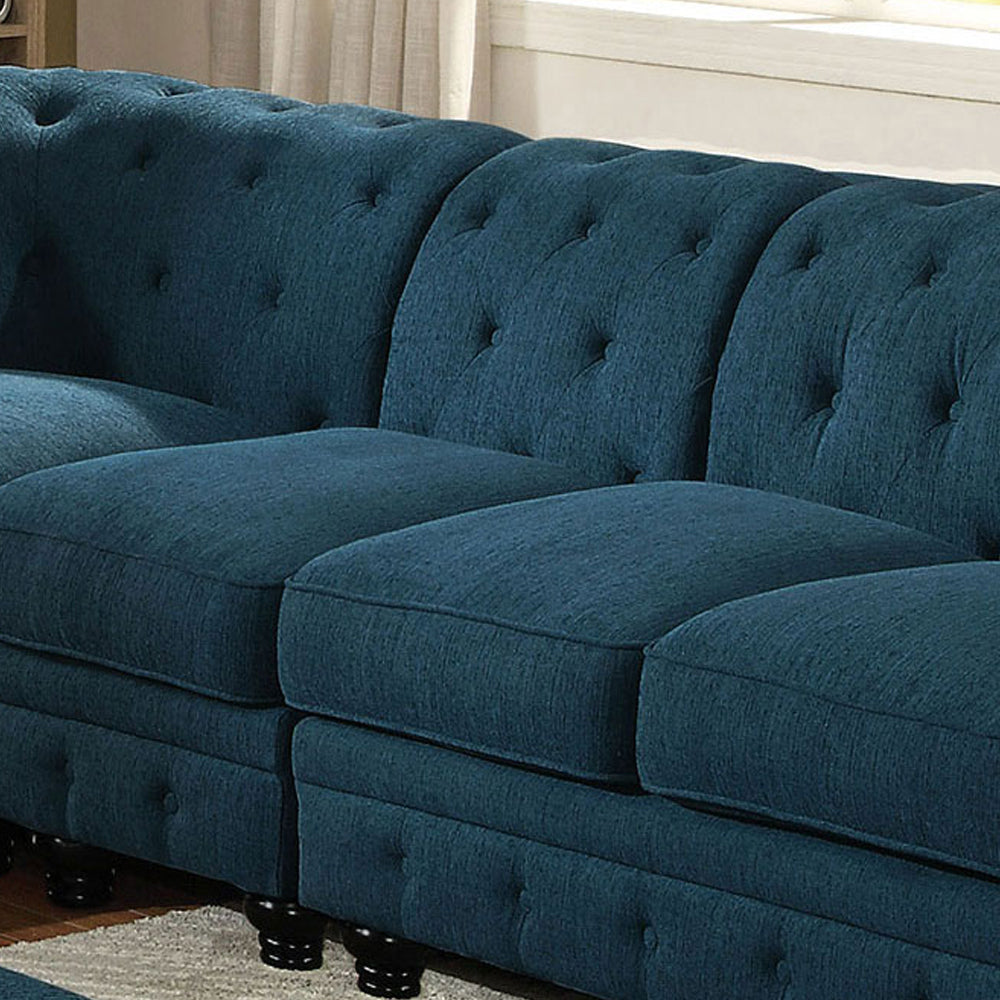 Stanford Chair, Teal Fabric in Dark Teal Finish