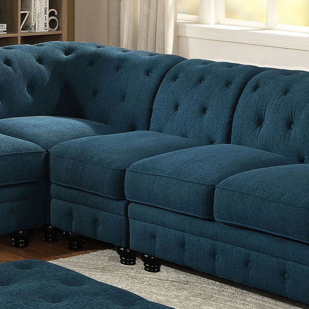 Stanford Chair, Teal Fabric in Dark Teal Finish