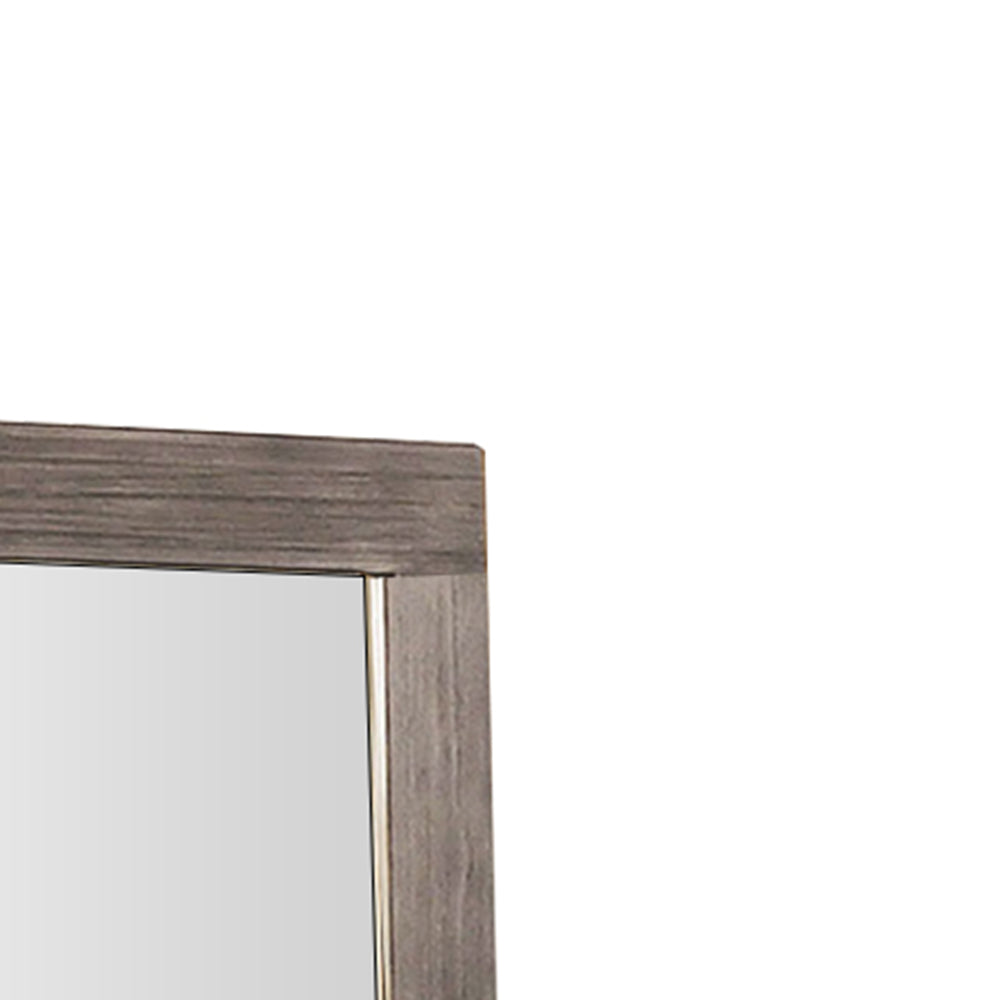 Oakburn Mirror in Weathered Warm Gray Finish