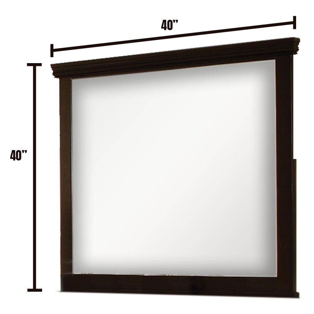 Pebble Mirror in Espresso finish