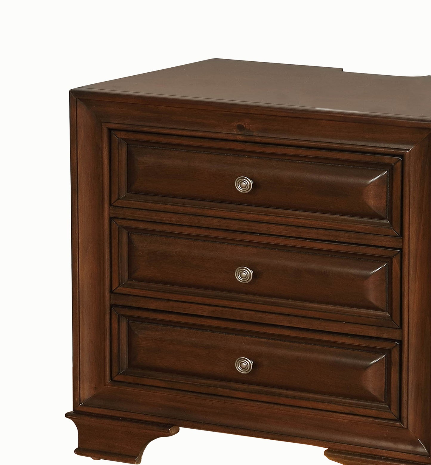 Brandt Night Stand in Brown Cherry Finish