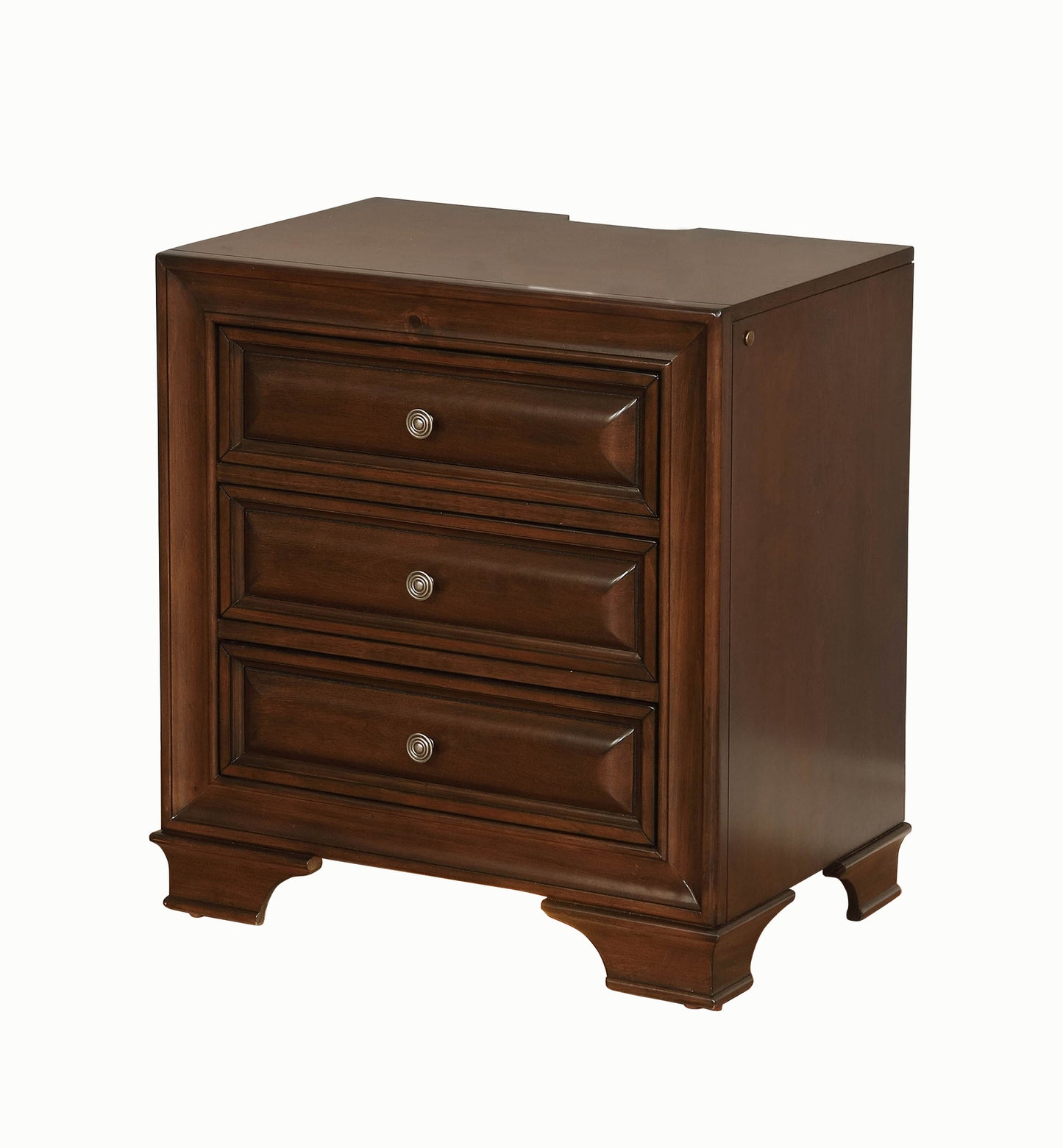 Brandt Night Stand in Brown Cherry Finish
