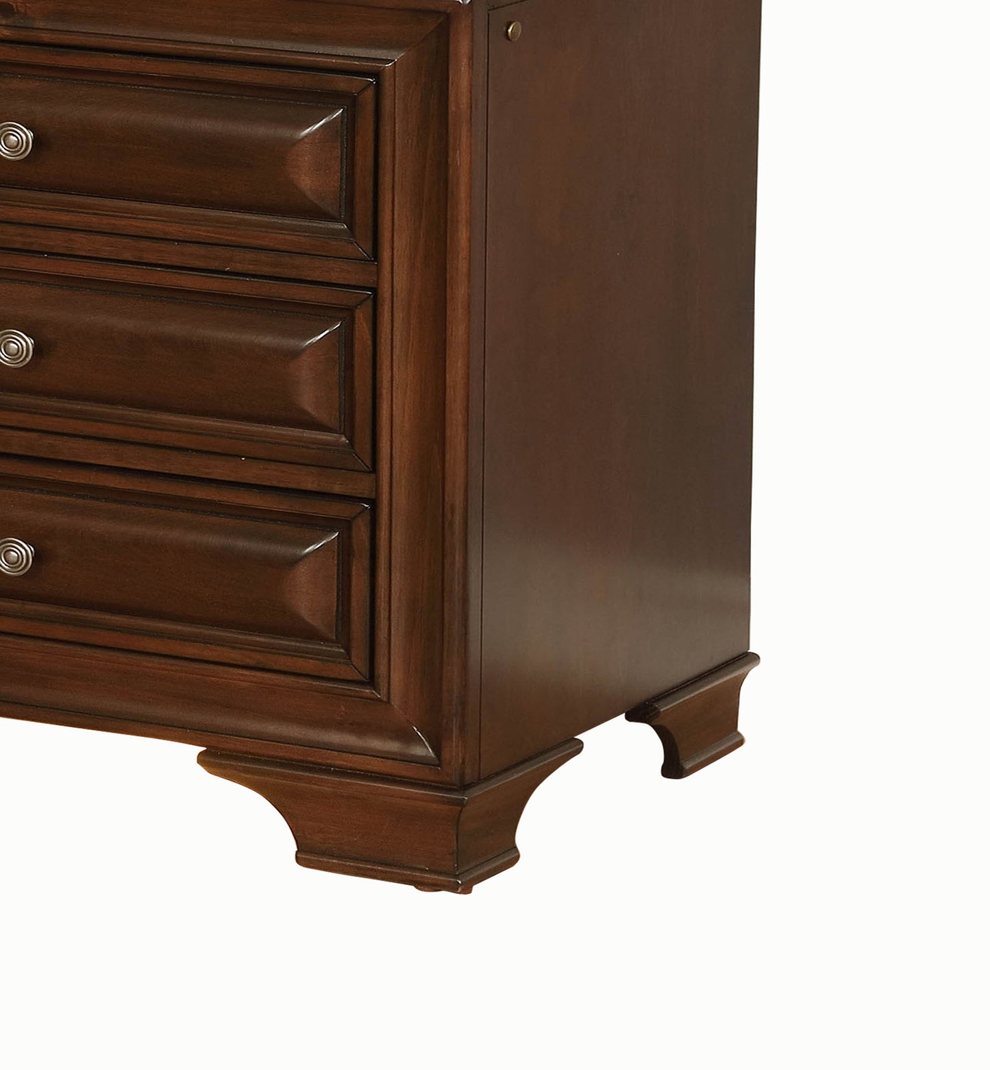 Brandt Night Stand in Brown Cherry Finish