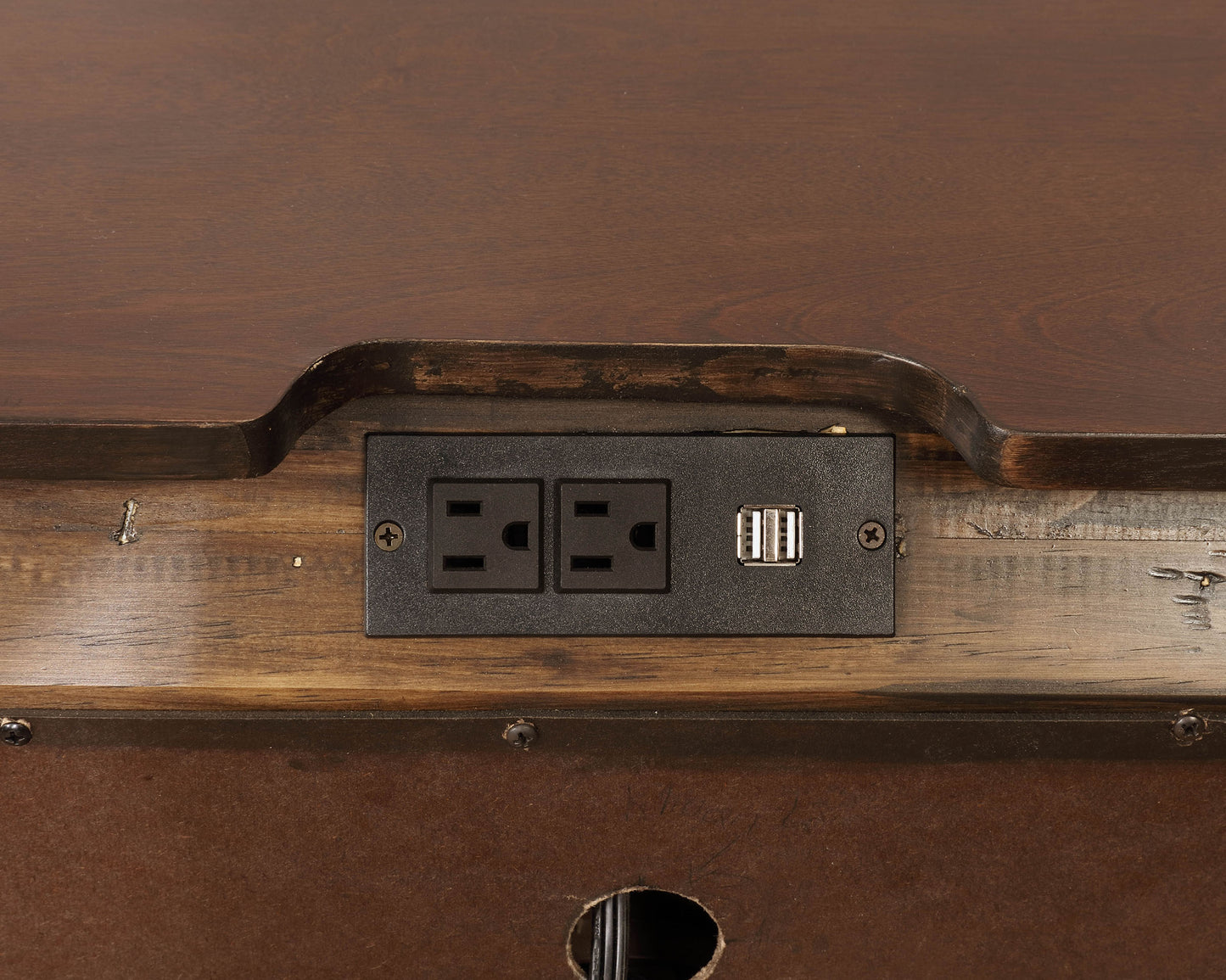 Brandt Night Stand in Brown Cherry Finish