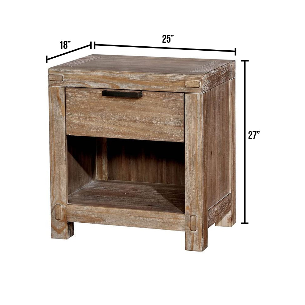 Wynton Night Stand Weathered Light Oak