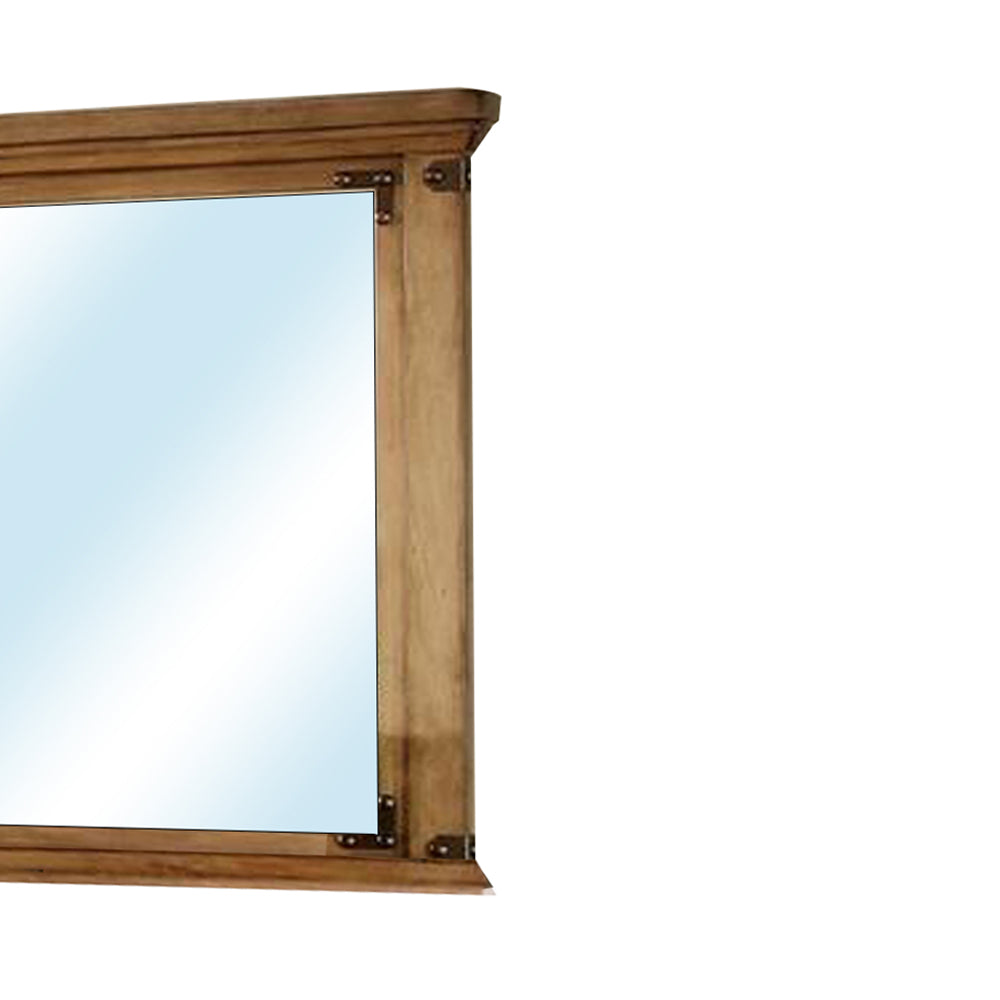 PIONEER Mirror in Weathered Elm Finish