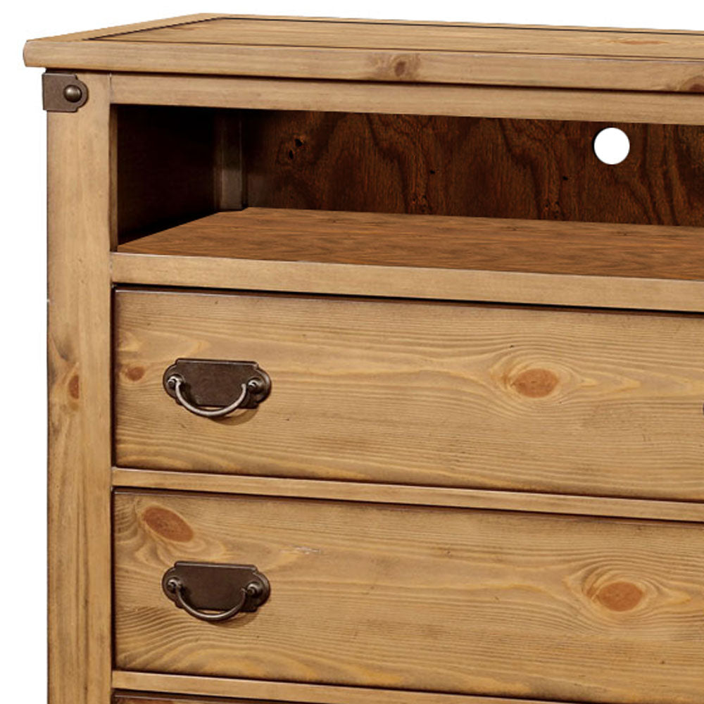 PIONEER Media Chest in Weathered Elm Finish