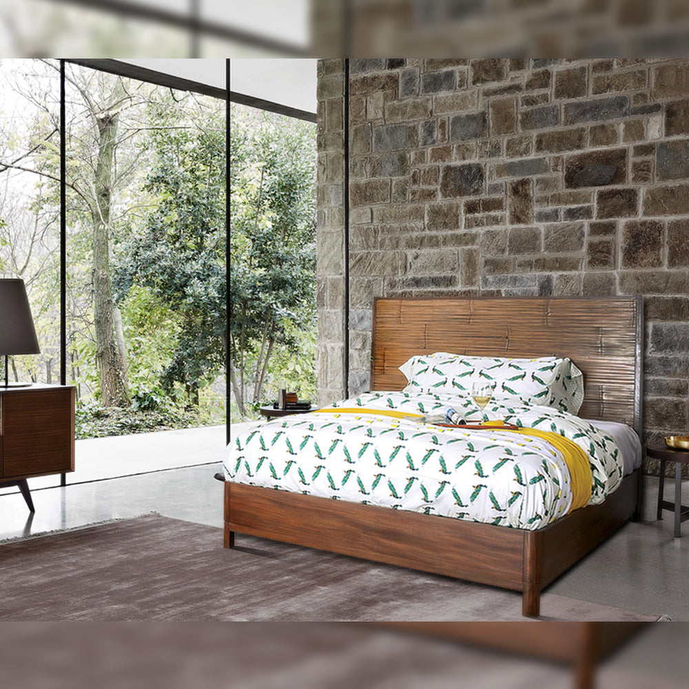 Covilha Queen Bed Antique Brown