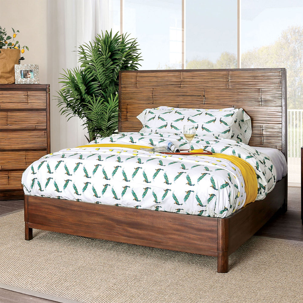 Covilha Queen Bed Antique Brown
