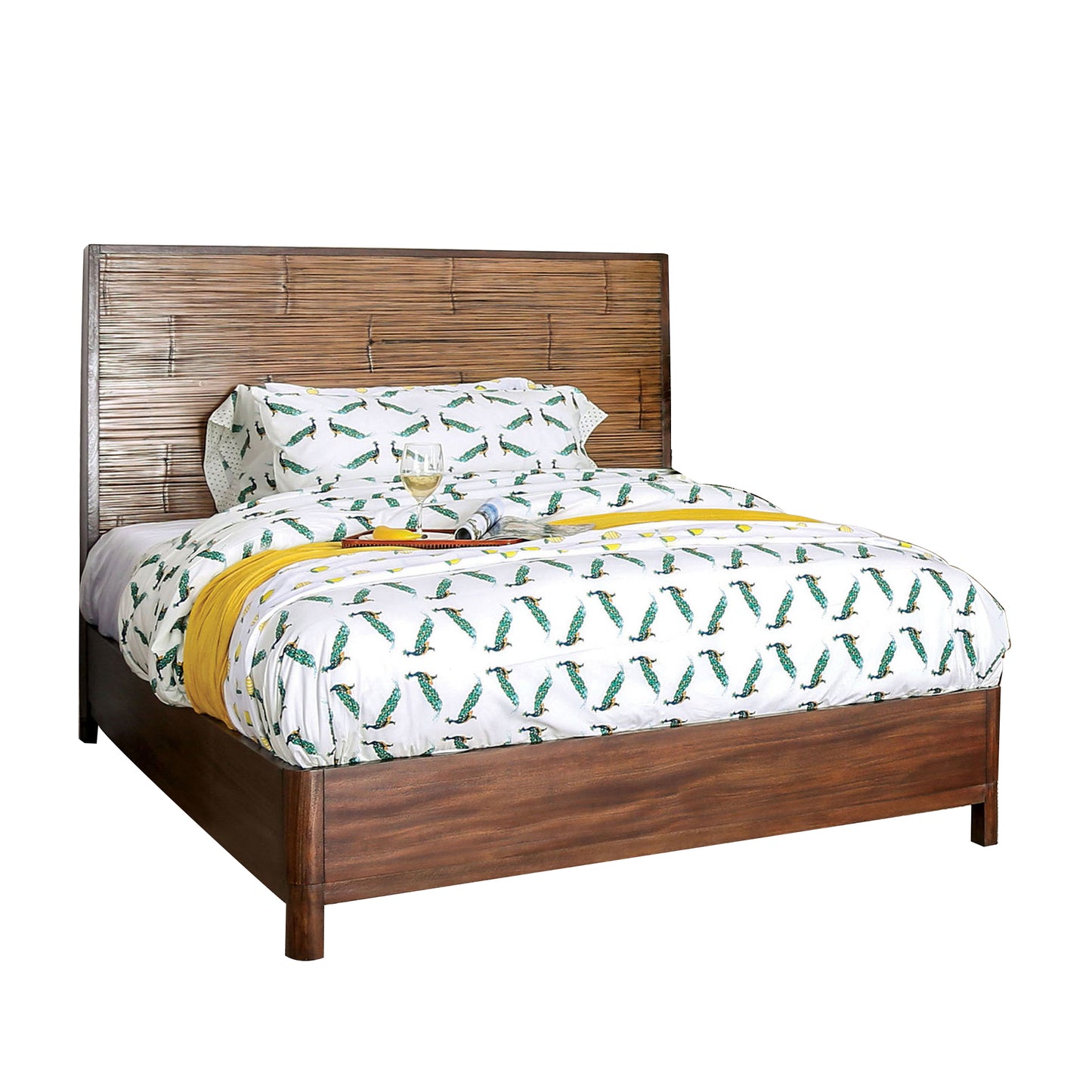 Covilha Queen Bed Antique Brown