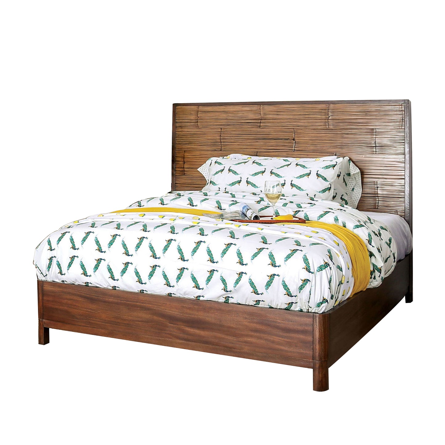 Covilha Queen Bed Antique Brown
