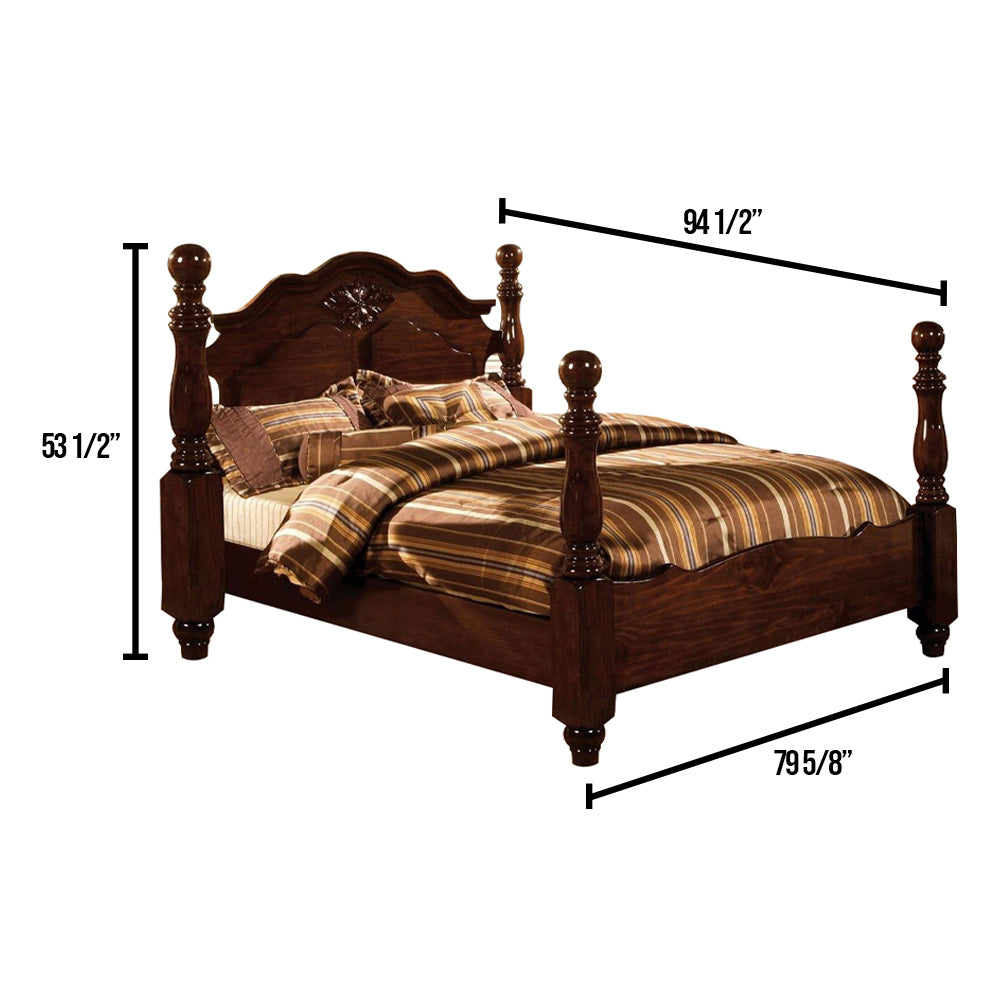 Tuscan II Cal.King Bed Glossy Dark Pine