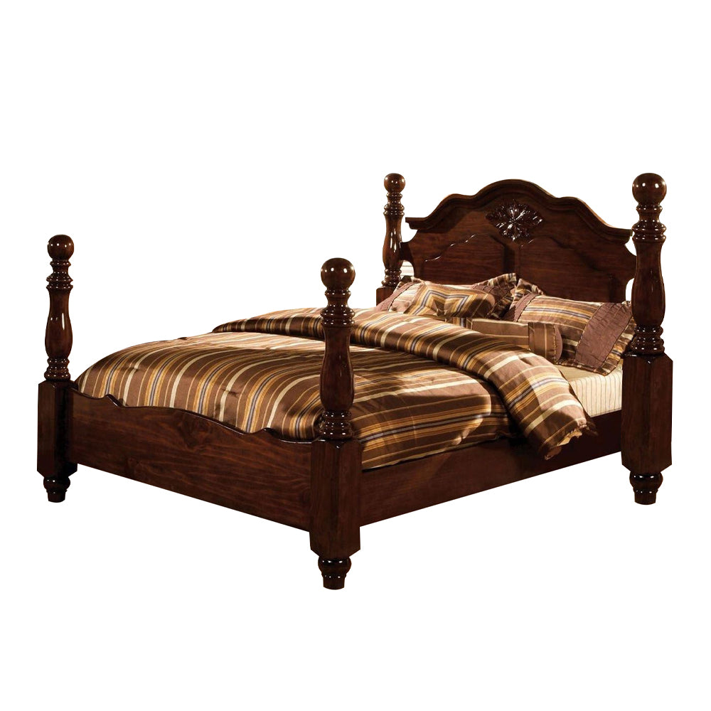 Tuscan II Cal.King Bed Glossy Dark Pine