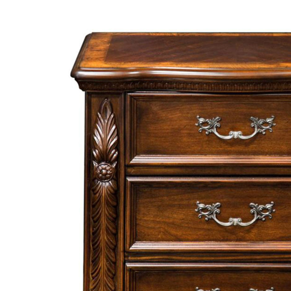 ARTHUR Night Stand in Brown Cherry finish