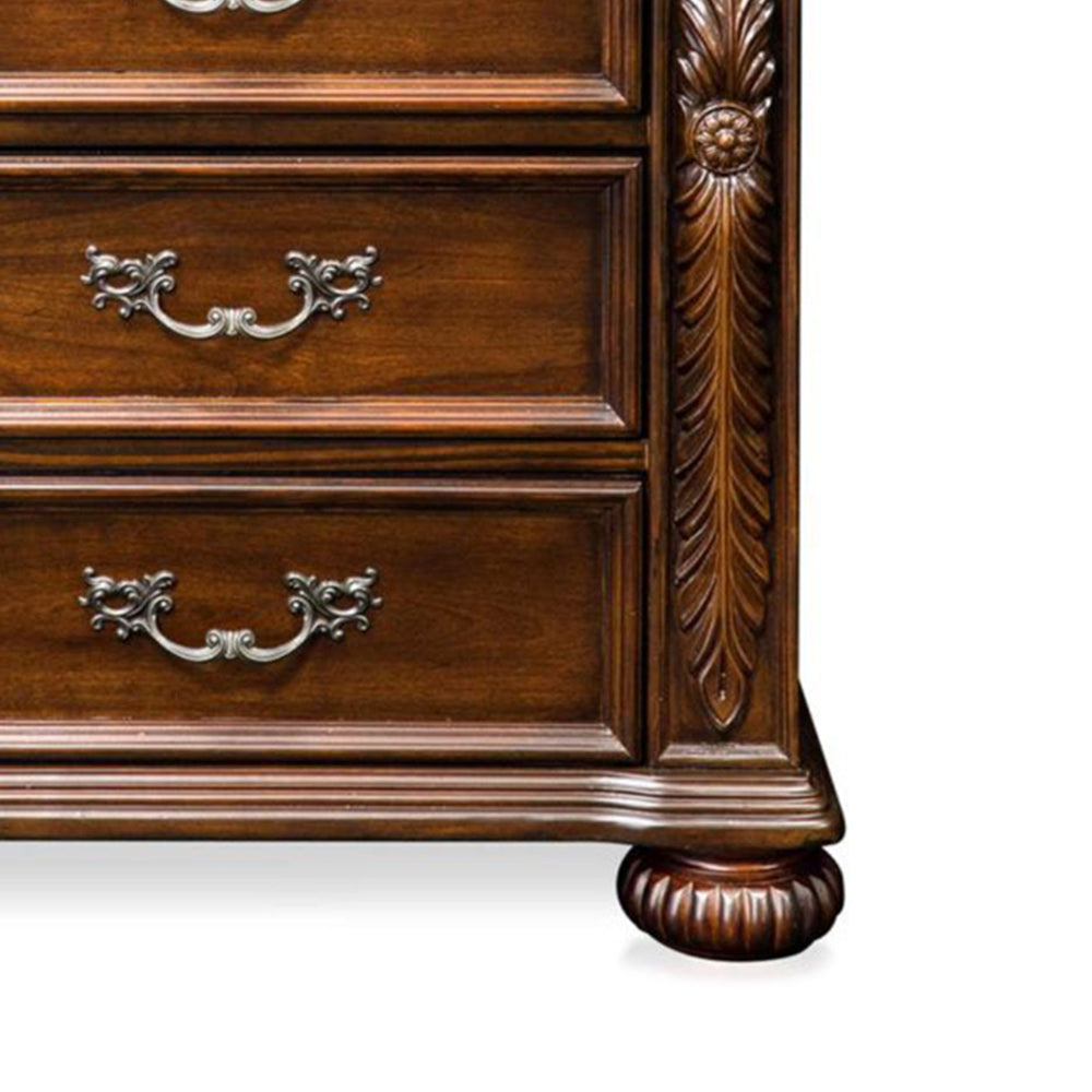 ARTHUR Night Stand in Brown Cherry finish