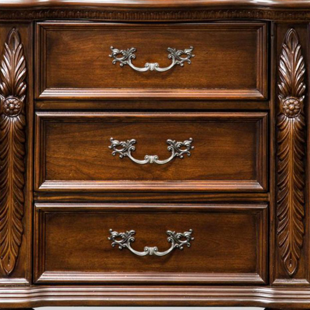 ARTHUR Night Stand in Brown Cherry finish