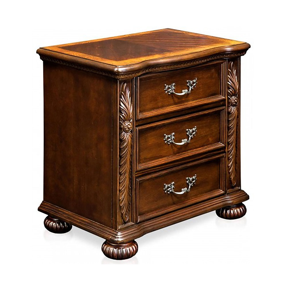 ARTHUR Night Stand in Brown Cherry finish