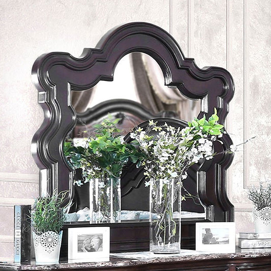 Arcturus Mirror in Brown Cherry Finish