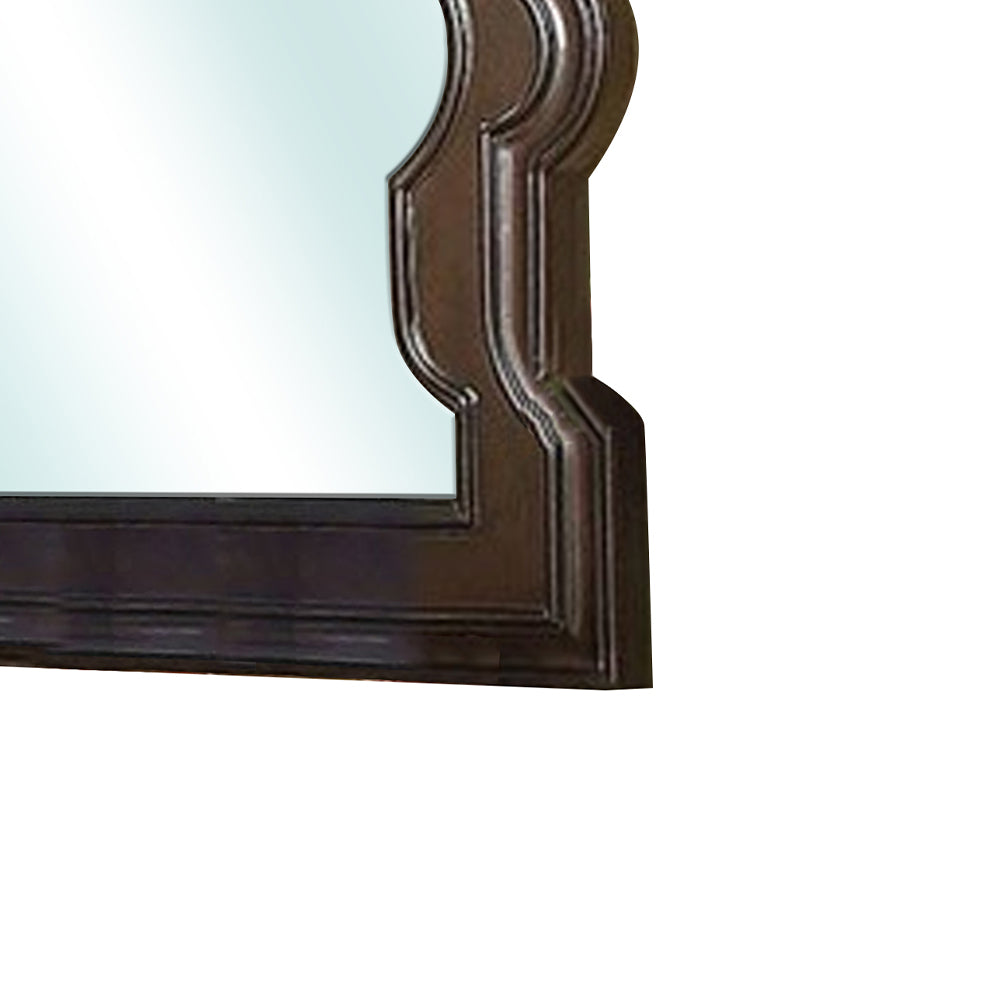 Arcturus Mirror in Brown Cherry Finish