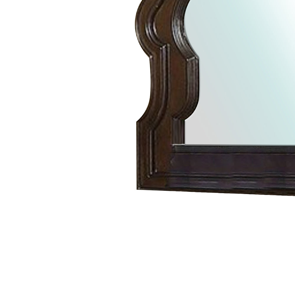 Arcturus Mirror in Brown Cherry Finish