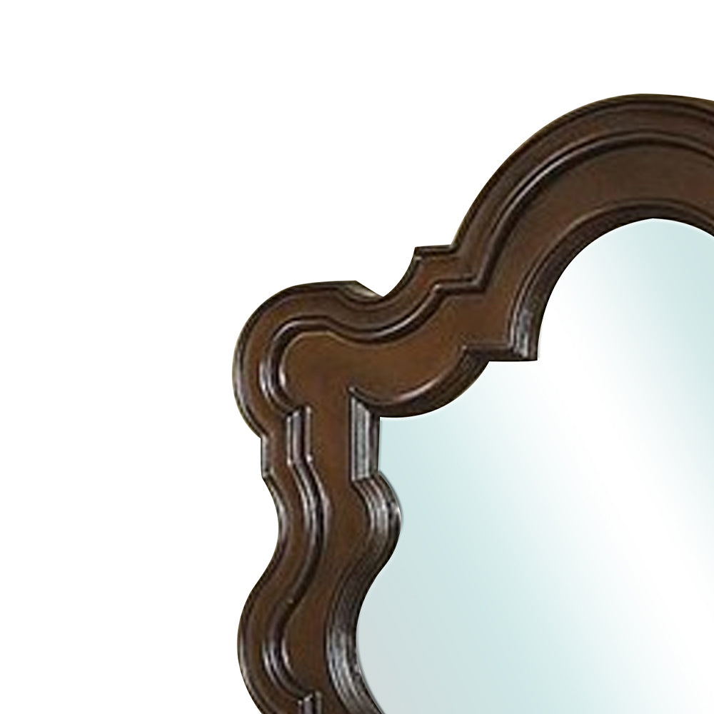 Arcturus Mirror in Brown Cherry Finish
