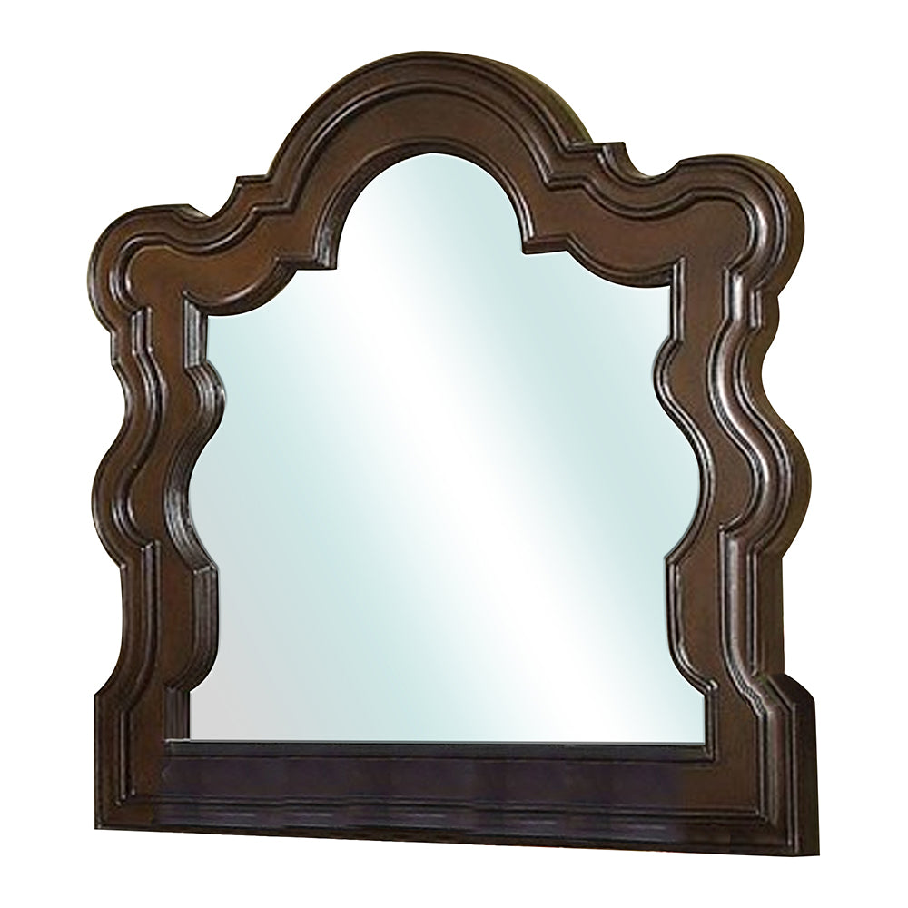 Arcturus Mirror in Brown Cherry Finish
