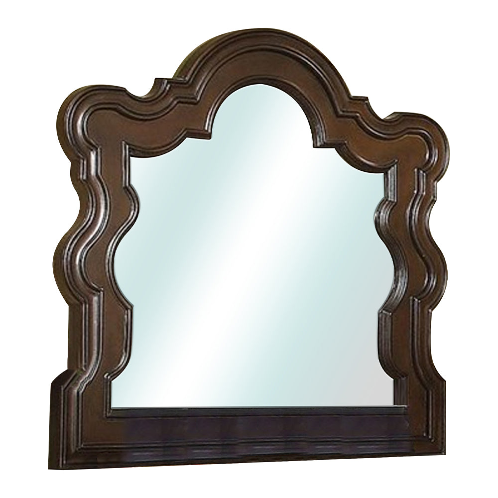 Arcturus Mirror in Brown Cherry Finish
