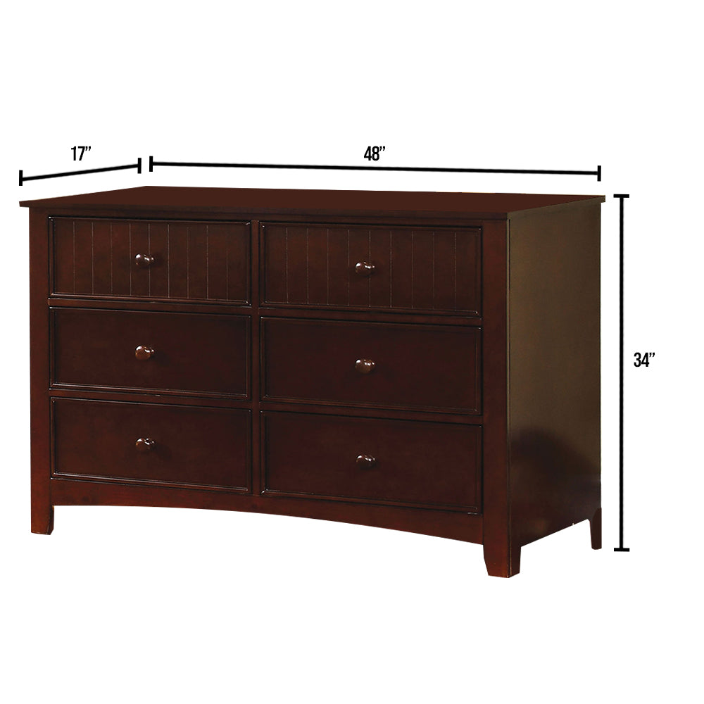 Corry Dresser in Dark Walnut finish