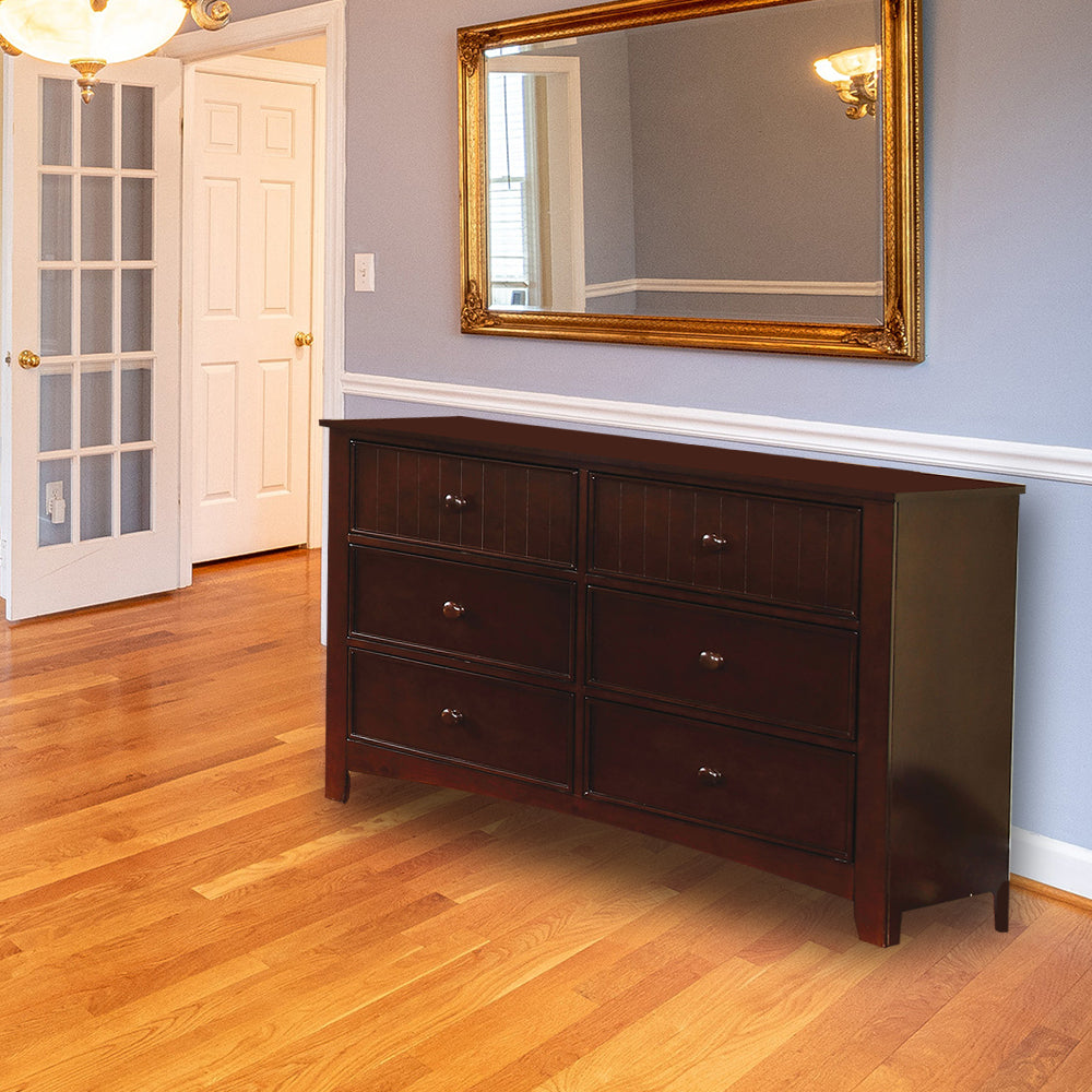 Corry Dresser in Dark Walnut finish