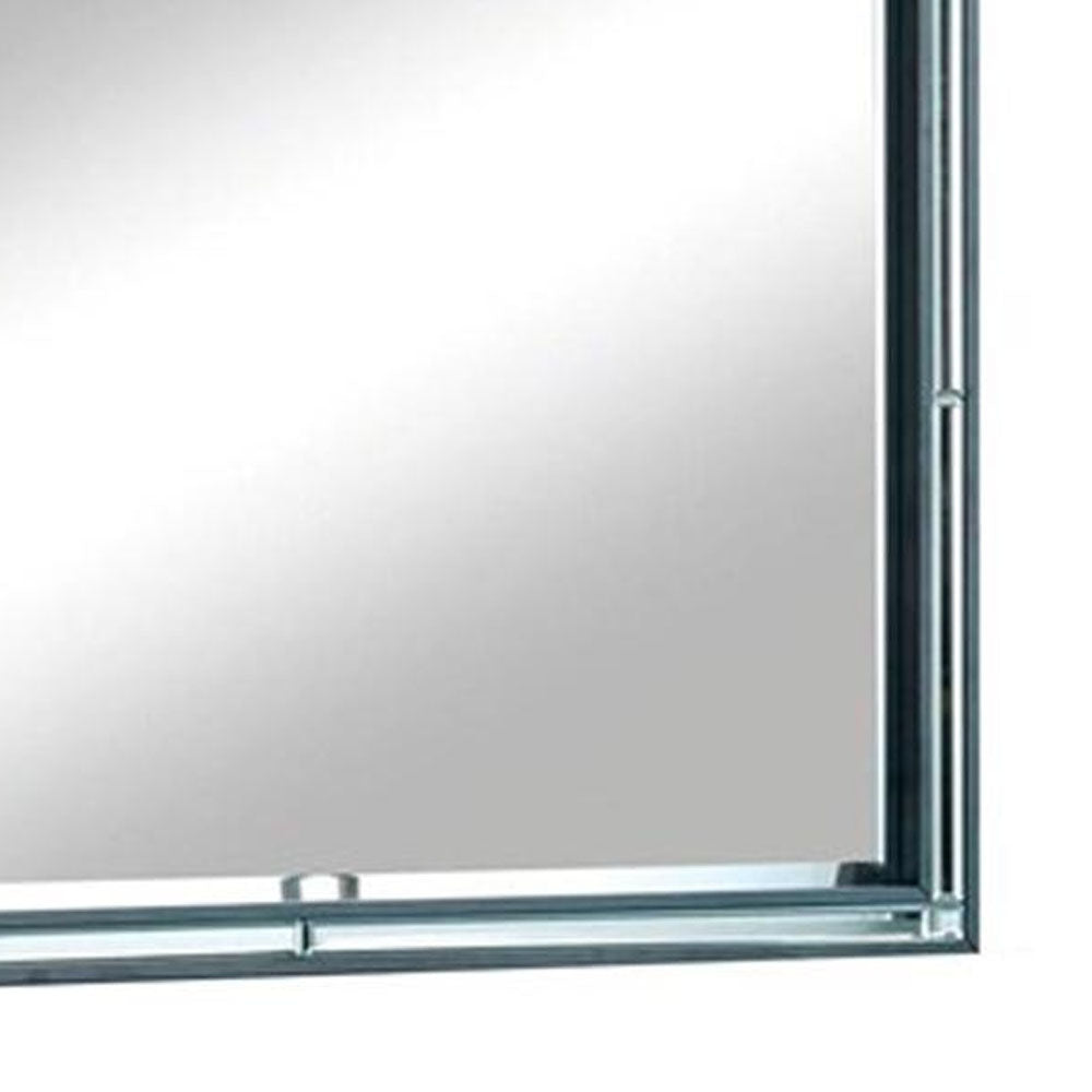 Clover Mirror in Gray finish