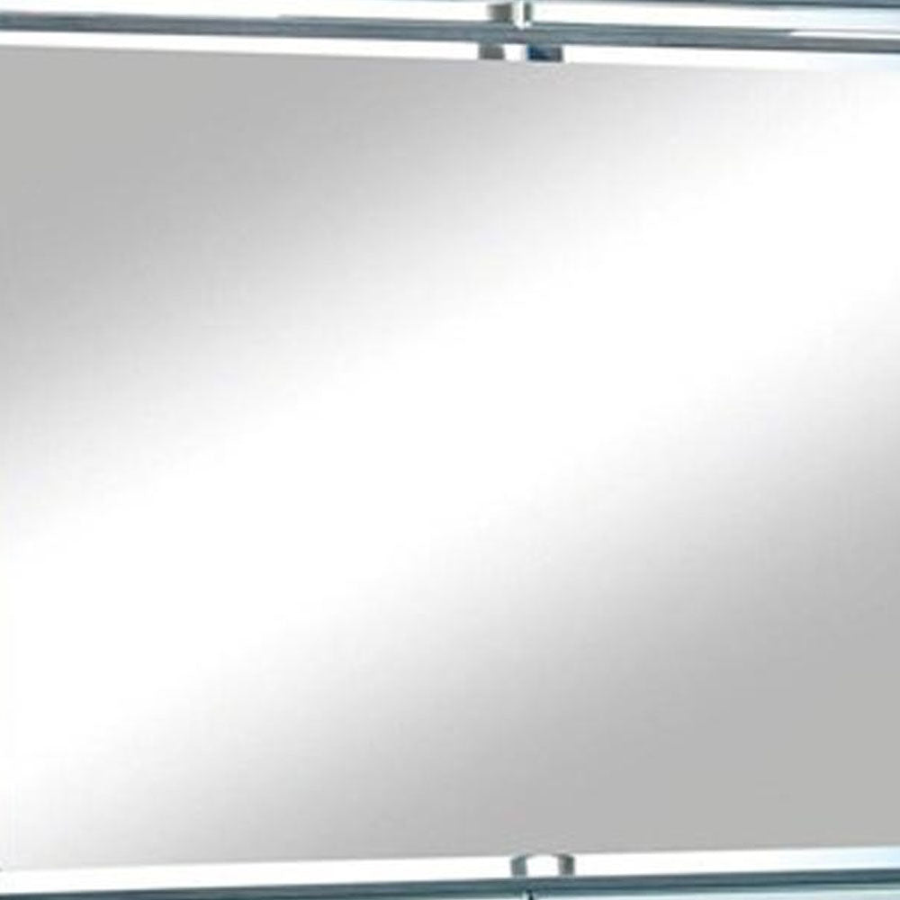 Clover Mirror in Gray finish