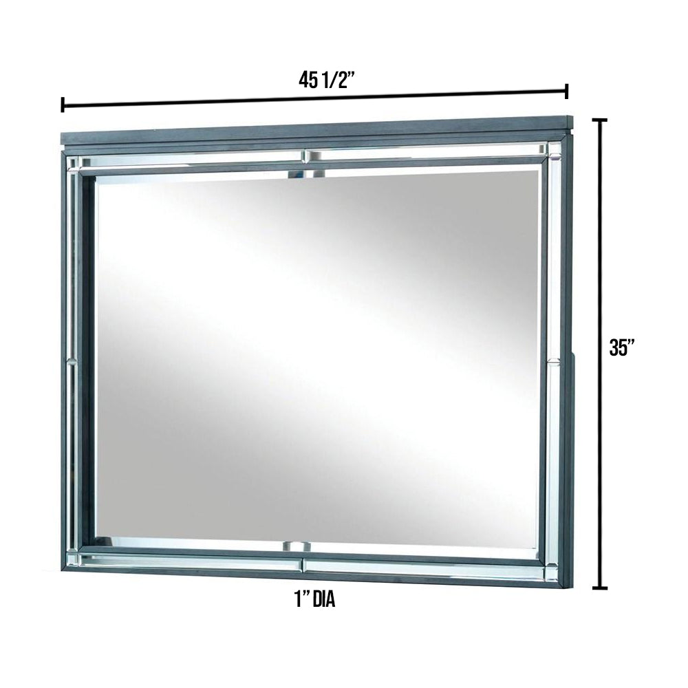 Clover Mirror in Gray finish