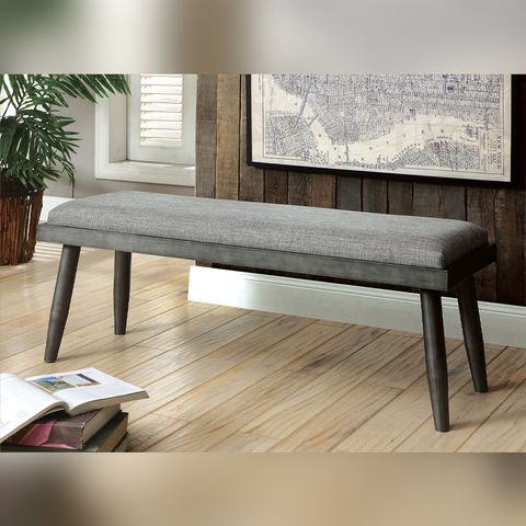 Vilhelm I Bench in Gray Finish
