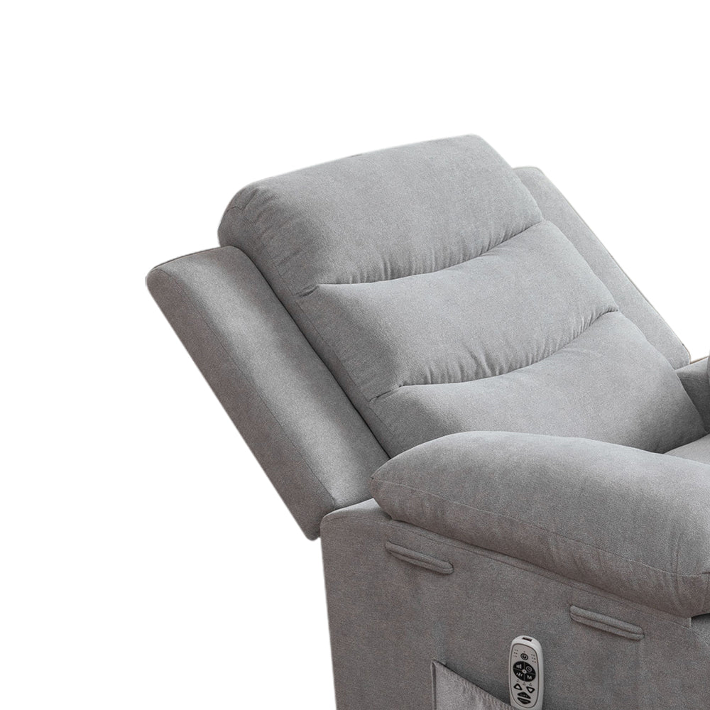 Dimash Recliner in Light Gray Finish