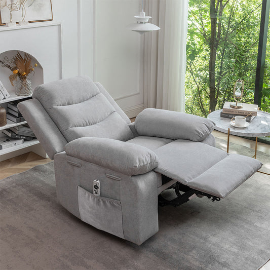 Dimash Recliner in Light Gray Finish