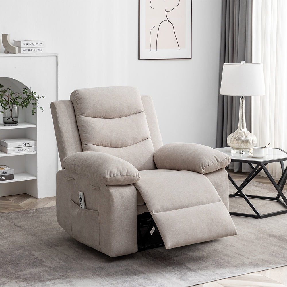 Julian Recliner in Beige Finish