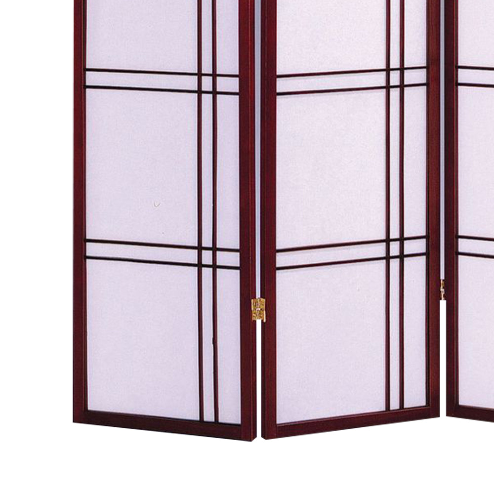 Boaz II Cherry color 3 panel screen