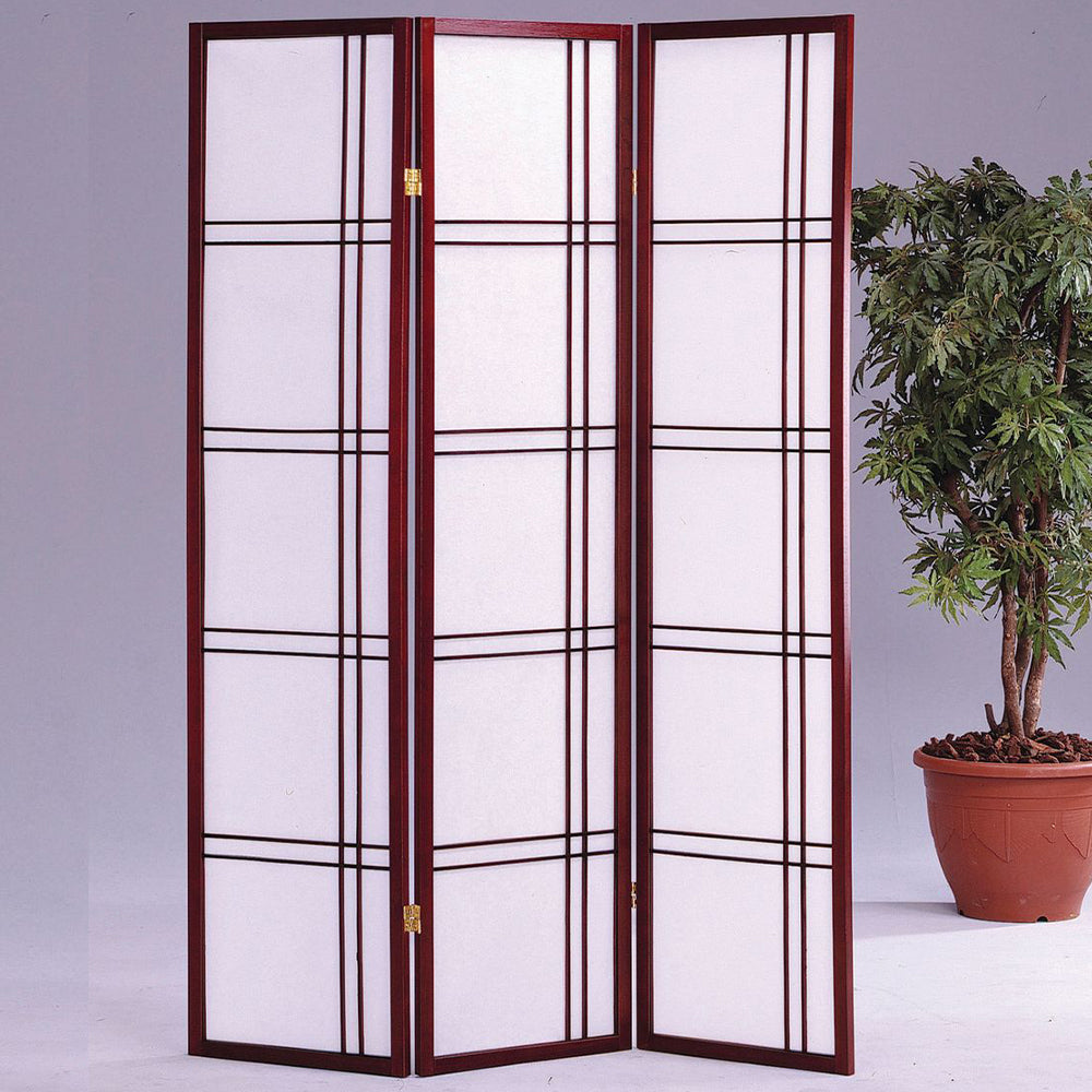 Boaz II Cherry color 3 panel screen