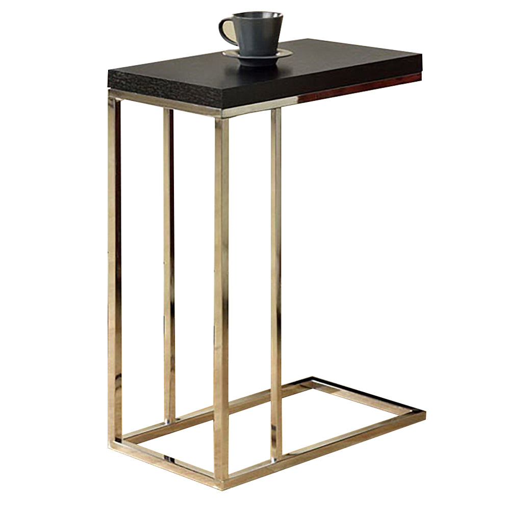 Atticuss Snack Table with black top and chrome legs