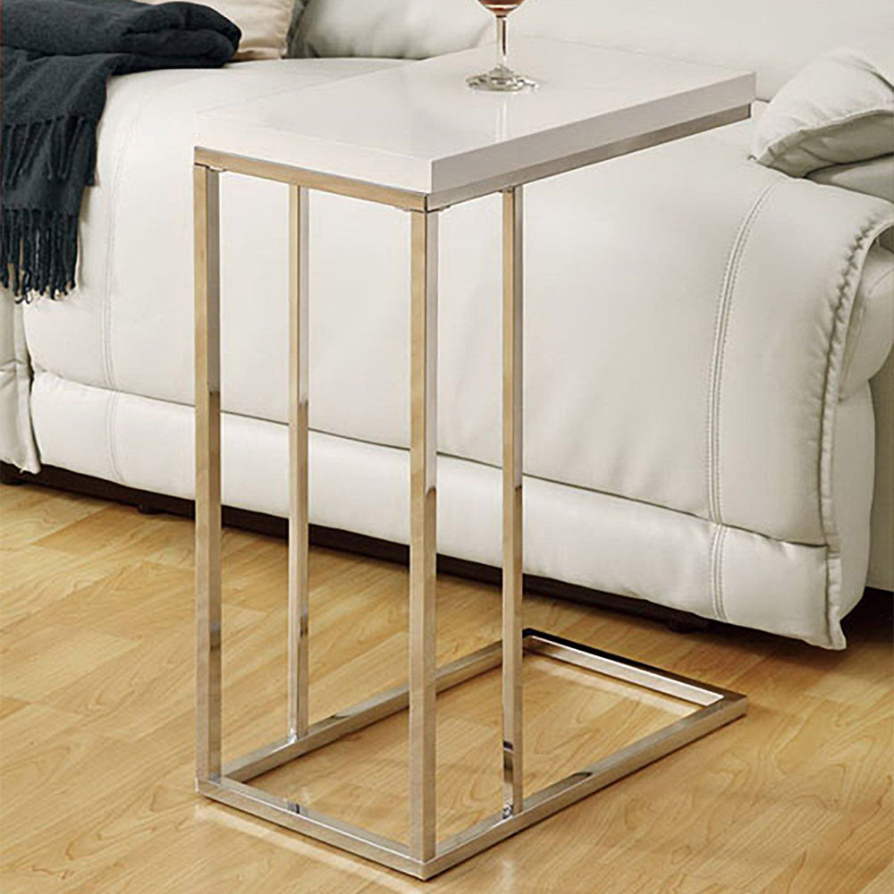 Atticuss Snack Table with black top and chrome legs