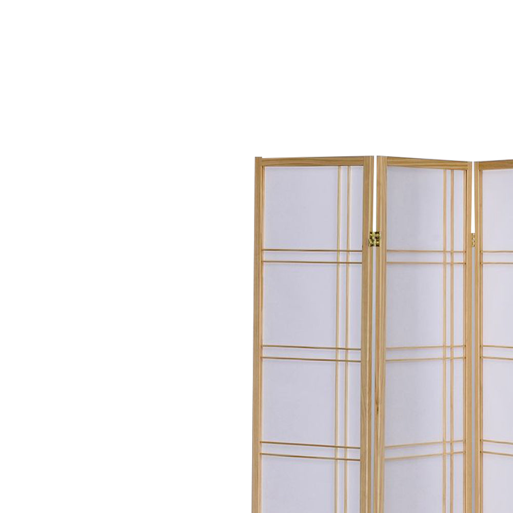 Talulah I Natural 4 panel shoji Screen