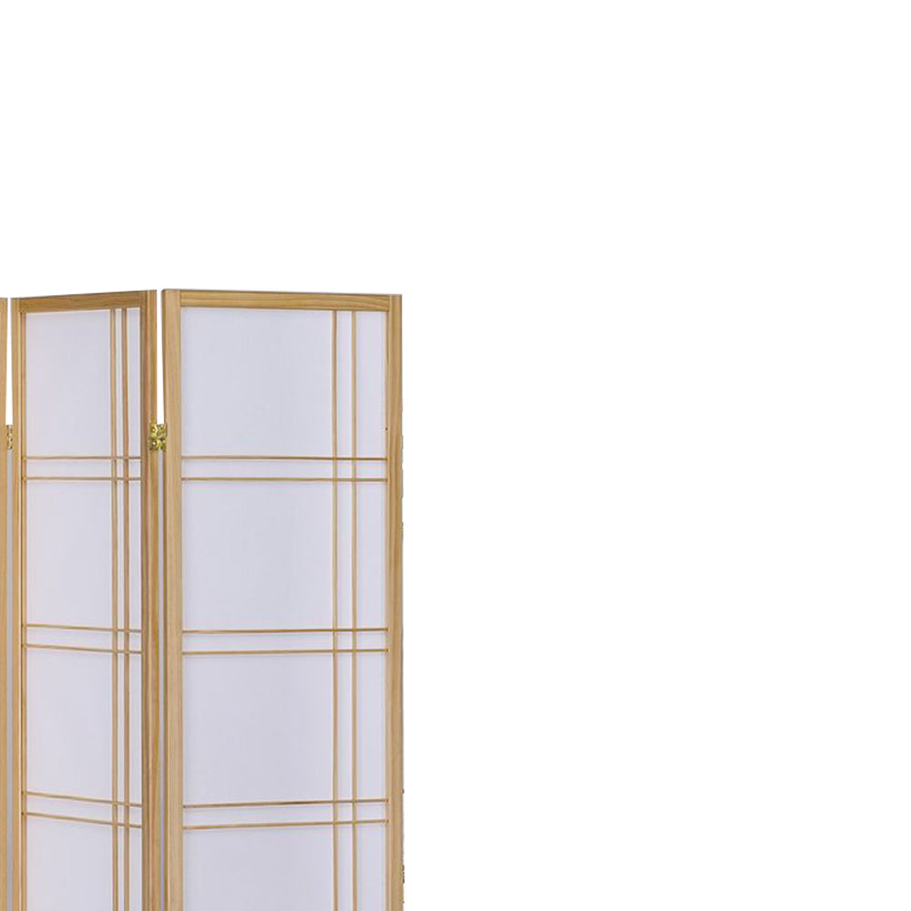Talulah I Natural 4 panel shoji Screen