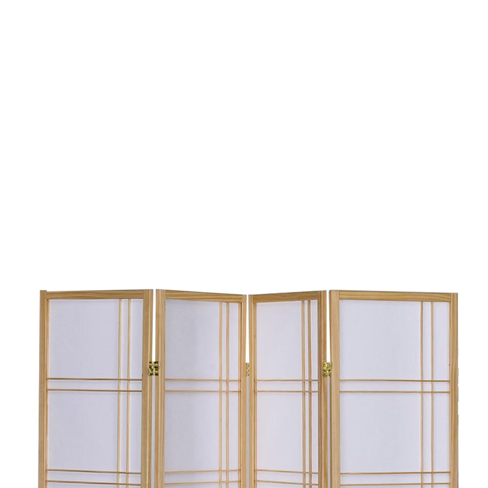 Talulah I Natural 4 panel shoji Screen
