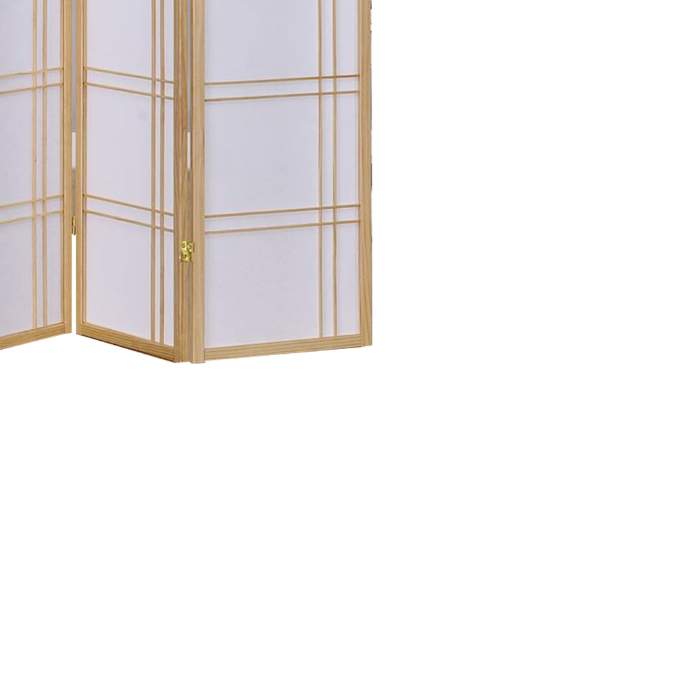 Talulah I Natural 4 panel shoji Screen