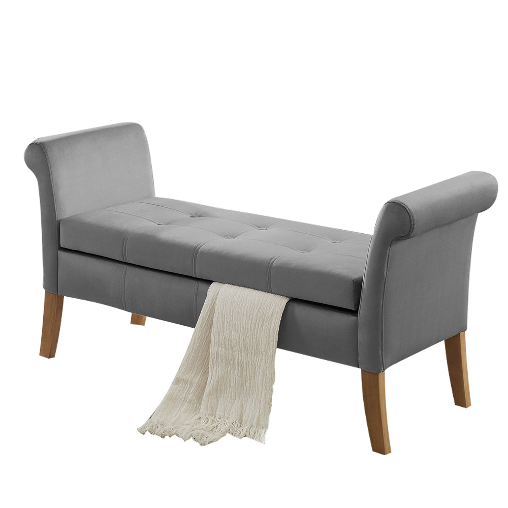 Finn I Gray Bench with storage