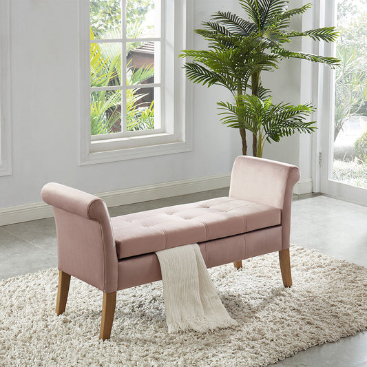 Finn II Pink Bench with storage