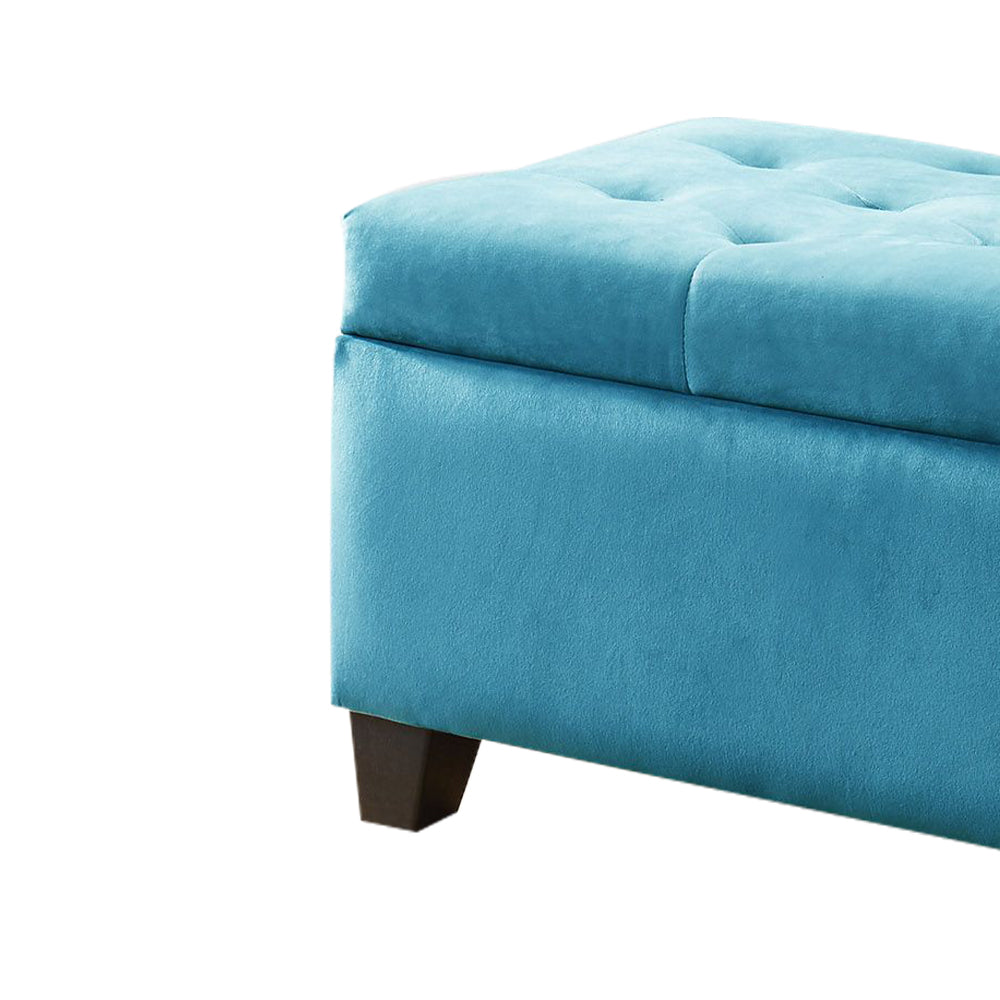 Silas Blue Storage bench/ottoman