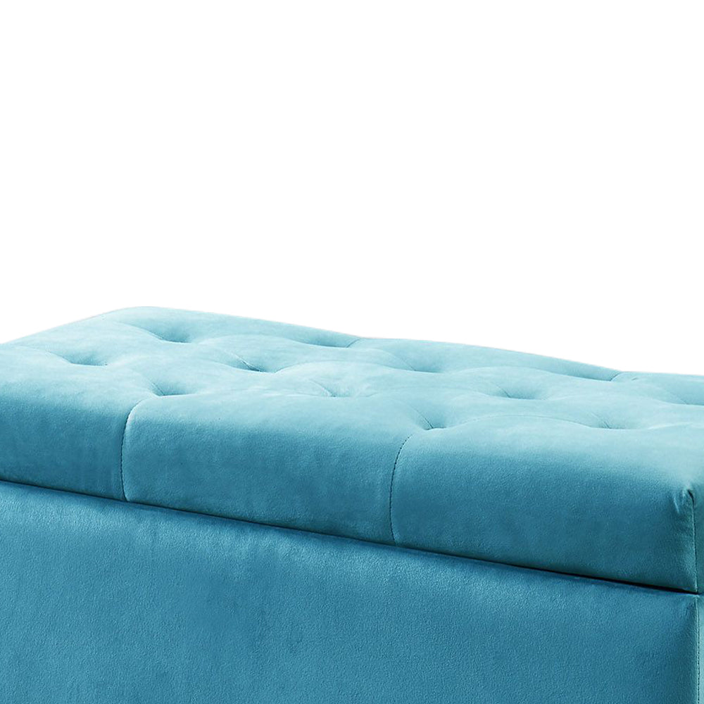 Silas Blue Storage bench/ottoman