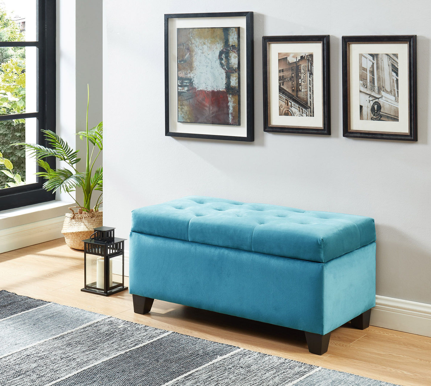 Silas I Gray Storage bench/ottoman