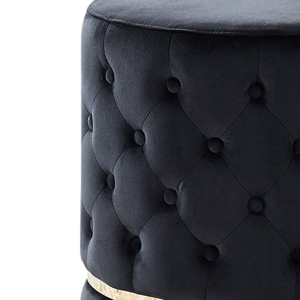 Luxxory Black Swivel Ottoman/Stool